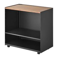 Juodos spalvos iš metalo lentyna ant ratukų 60x59x35 cm Tower – YAMAZAKI