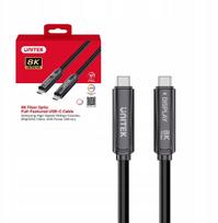 Unitek Kabel optyczny USB-C | 10Gbps | PD60W | 8K@30Hz | Black, 12m | C14178ABK01-12M | 4894160060082