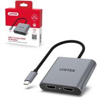 Adapter AV Unitek Unitek Adapter USB-C do 2x HDMI | 4K@60Hz | MST | HDCP 2.2 | V1404BGY01 | 4894160060631