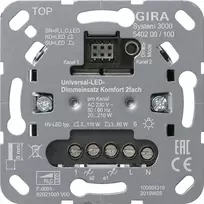 Gira Uni-LED reguliatoriaus įdėklas 2-jų grupių S3000 modelis 540200 LED apšvietimui