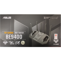 SALE OUT. Asus TUF-BE9400 Tri-Band WiFi 7 Gaming Router, EU+UK | SALE OUT. TUF-BE9400 Tri-Band WiFi 7 Gaming Router, EU+UK | 802.11ax | 688/2885/5764Mbit/s | Ethernet LAN (RJ-45) ports 3 | Mesh Support Yes | MU-MiMO Yes | 4G/5G | 36 month(s) | DAMAGED PACKAGING