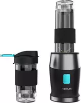 Cecotec Blender Power Titanium 900 ProGo | Stalinis | 900 W | Talpa 2x0,57 L | Smulkinimas ledo | Juoda