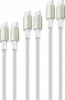 4smarts USB-C PremiumCord 60W Set 5m/3m/1.5m Silver