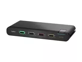 Belkin Universal Secure KVM perjungiklis F1DN104KVM-UNN4 su 4 prievadais, vieno monitoriaus, DP/HDMI – DP/HDMI, antros kartos, be CAC, PP4.0