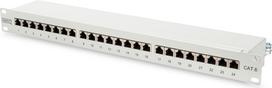 Digitus | Patch Panel | DN-91624S | 48.2 x 4.4 x 10.9 cm | Category: CAT 6; Ports: 24 x RJ45; Retention strength: 7.7 kg; Insertion force: 30N max | White