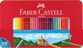 Faber-Castell - Hexagonal Colour pencils tin of 60 (115894)
