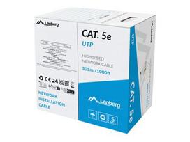 Lanberg   LAN Cable Cat.5E 305M Solid CCA Grey Fluke Passed   LCU5-15CC-0305-S