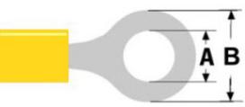 Kilpa M6 Ø6.4mm geltona 4.0-6.0mm² laidui (ST-204) RoHS, 20 vnt.
