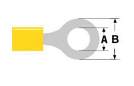 Kilpa M4 Ø4.3mm geltona 4.0-6.0mm² laidui (ST-202) RoHS 20 vnt.