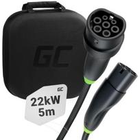 Green Cell EV kabelis GC Snap 22kW, EVKABGC01, 5m, 22kW, 32A, 3 fazės, IP54, kietas dėklas