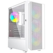 Gembird Kompiuterio korpusas Midi Tower Fornax 4000 ARGB CCC-FC-4000W, 330x200x430mm, 2x3.5HDD, 3x120mm ventiliatoriai, baltas