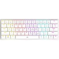 White Shark Klaviatūra NAGAMAKI-W-US-BLUE.SW, mechaninė, balta, 61 klavišas, USB Type-C, mėlynos jungtys, apšvietimas