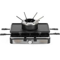 Salter Raclette ir fondiu rinkinys EK4513VDE, 1400W, 8 keptuvės, 1,3L puodas, 6 šakutės, nelipni danga
