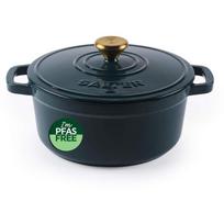 Salter Chester troškintuvas BW13771GR, 3.4L, 24cm, žalias, ketaus, su dangčiu, dujoms, elektrinėms, indukcijai, keramikai