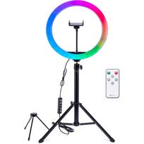 Rio LED žiedinė šviesa RL12-EU/1,4, 30cm, 5V, 176 LED, nuotolinio valdymo pultas, USB, RGB, 1 telefono laikiklis
