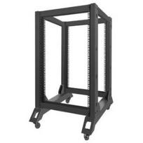 Lanberg Open Rack 18U OR01-6818-B, 590mm, 800mm, 600mm, 981mm, 1.5mm, 1.5mm, 1.5mm, 600kg, stovas, 4 vertikalios bėgeliai