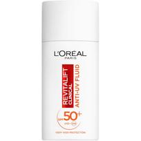 L'Oreal Revitalift Clinical Daily Moisturizing SPF 50+ nuo saulės apsaugantis fluidas veidui, 50 ml