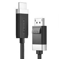 ALOGIC FUDPHD2-SGR vaizdo kabelio adapteris 2 m DisplayPort HDMI Juoda, Pilka