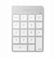 „Satechi Slim Wireless Keypad“ klaviatūra – aliumininė „Bluetooth“ skaitmeninė klaviatūra (sidabrinė)
