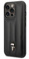 Dėklas Karl Lagerfeld KLHCP14LPSQPK iPhone 14 Pro 6,1" hardcase juoda/juodas Puffy Ikonik Pin