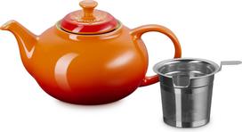 Le Creuset Arbatos virdulys Le Creuset 1,3 l liepsnos oranžinės spalvos, su sieteliu