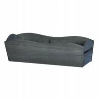 Balkono dėžutė medinė pilka Begonija 60x20x19 cm