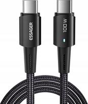 Essager Usb-c Pd 100w 1m kabel – greitas įkrovimas ir duomenų perdavimas