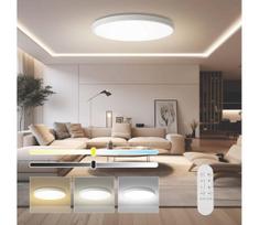 Immax NEO 07316L-LED Dimeriuojamas lubinis šviestuvas SEMPLICI 128W/230V skersmuo 100 cm Wi-Fi Tuya balta + nuotolinis pultelis