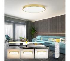 Immax NEO 07311L-LED reguliuojamas lubų šviestuvas SEMPLICI 96W/230V skersmuo 80 cm Wi-Fi Tuya auksinis + su nuotoliniu pulteliu