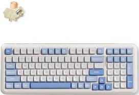 MCHOSE K99 V3 belaidė mechaninė klaviatūra| US | Icy Creamsicle Switch | 2.4GHz, BT | Skye Blue
