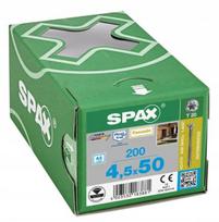 Spax fasado/dailylenčių sraigtai 4,5x50mm, 200 vnt., nerūdijantis plienas A2