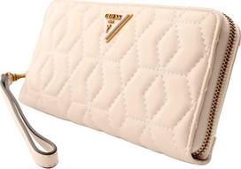 Guess, Elenia, Textile Wallet, SLG Large Zip, Stone, For Women