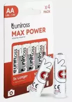 Uniross Batteries Uniross Max Power AA / LR6 standartinės baterijos 2900mAh, 4 vnt.