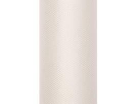 Kremowy tiulis 30 cm x 9 m ant ritinėlio šventėms