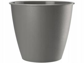 Elegantiškas pilkas plastikinis vazonas 15 cm sodui ir terasai, atsparus vandeniui, 15