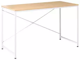 Rašomasis stalas ANDASTE šviesiai rudas / baltas 120 cm 60 cm
