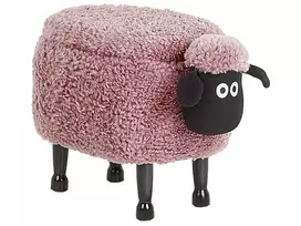 Gyvūno formos pufas su daiktadėže SHEEP rožinis avinėlis