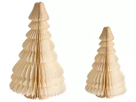 2 dekoracinių figūrėlių rinkinys SKJOMA Kalėdų eglutė 15/20 cm smėlio spalvos