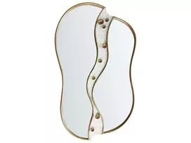 Sieninis veidrodis TAWLEY 45 cm 76 cm metalinis auksinis