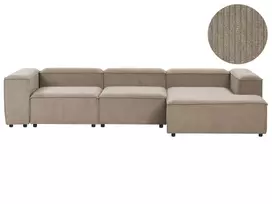 Keturvietė modulinė kampinė sofa ARDAL, kairinė, šviesiai ruda, velvetas