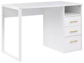 Rašomasis stalas ZERLAY baltas 120 cm 60 cm