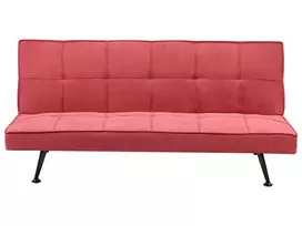Trivietė išskleidžiama sofa HASLE, raudona