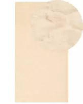 Dirbtinio kailio kilimas GHARO smėlio spalvos 80 x 150 cm