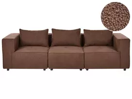 Trijų vietų modulinė sofa AXEBO, ruda boucle