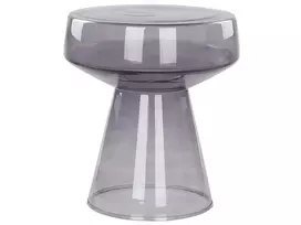 Šoninis staliukas LAGUNA, stiklas, pilkas