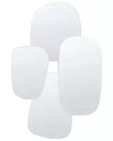 Sieninis veidrodis VOUZON 80 cm 120 cm sidabrinės spalvos