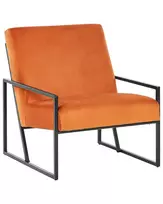 Fotel DELARY aksominis oranžinis