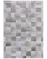 Kilimas ALACAM pilkas 160 x 230 cm natūrali oda