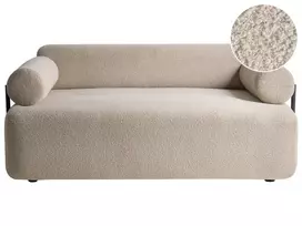 Dvivietė sofa ELVA, buklė audinys, smėlio spalva