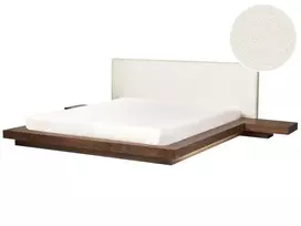 ZEN 180 x 200 cm LED dvigulė lova, rudas uosio atspalvis